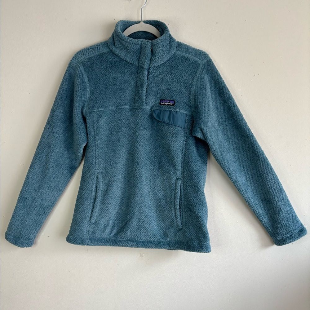 Patagonia Abalone Blue Women’s Re-Tool Snap T Fleece Pullover Jacket Size S